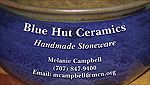 Business Card (front): Blue Hut Ceramics