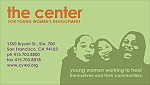 Business Card (front): The Center for Young Women's Development