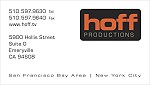 Business Card (front): Hoff Productions