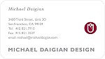 Business Card (front): Michael Daigian Design