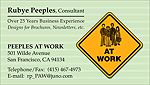Business Card: Peeples At Work