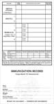 Form (front): Immunization Record